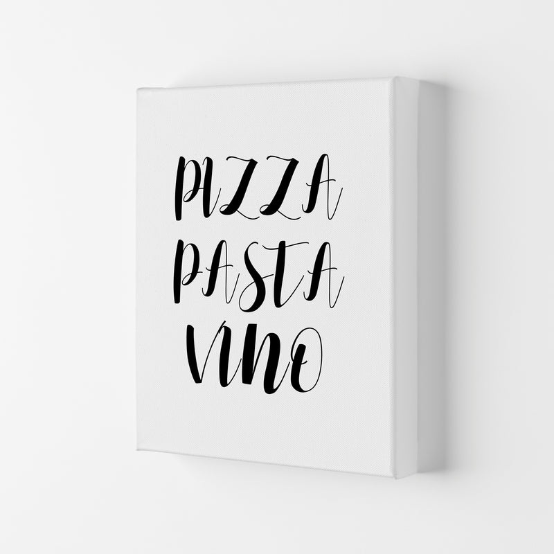 Pizza Pasta Vino Modern Print, Framed Kitchen Wall Art Canvas
