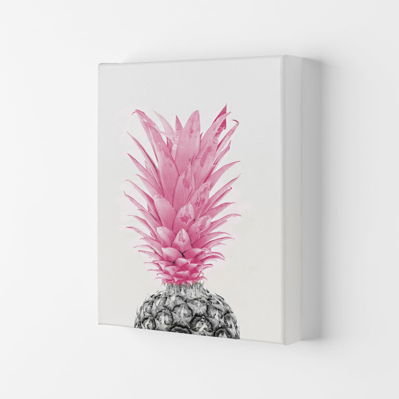 Black And Pink Pineapple Modern Print, Framed Kitchen Wall Art Canvas