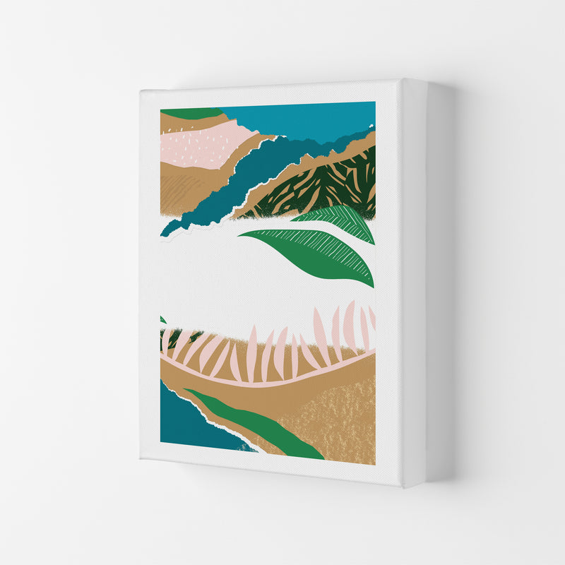 White Mixed Jungle Abstract  Art Print by Pixy Paper Canvas