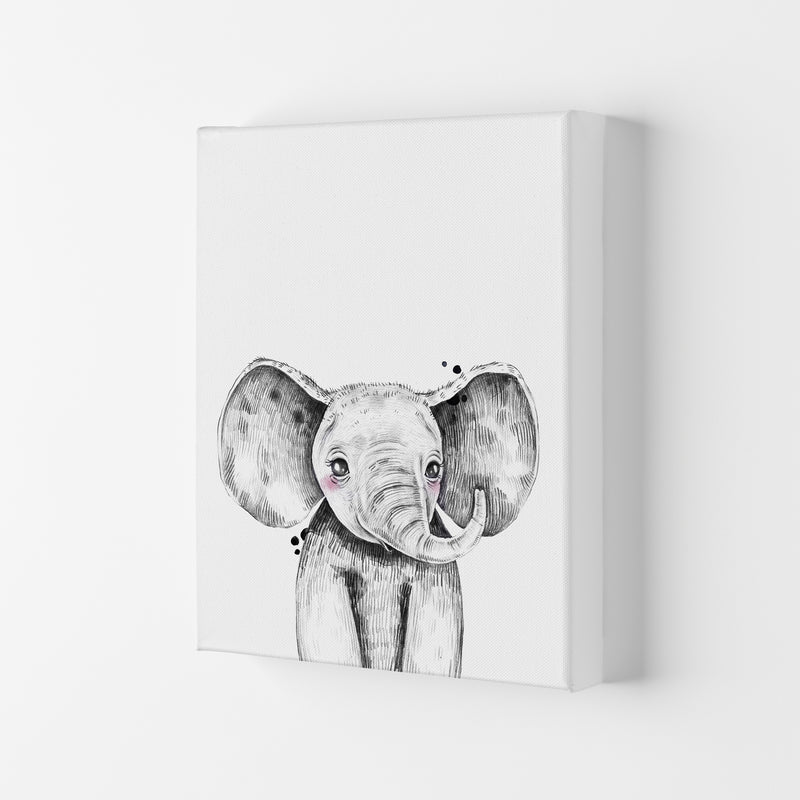 Safari Babies Elephant  Art Print by Pixy Paper Canvas