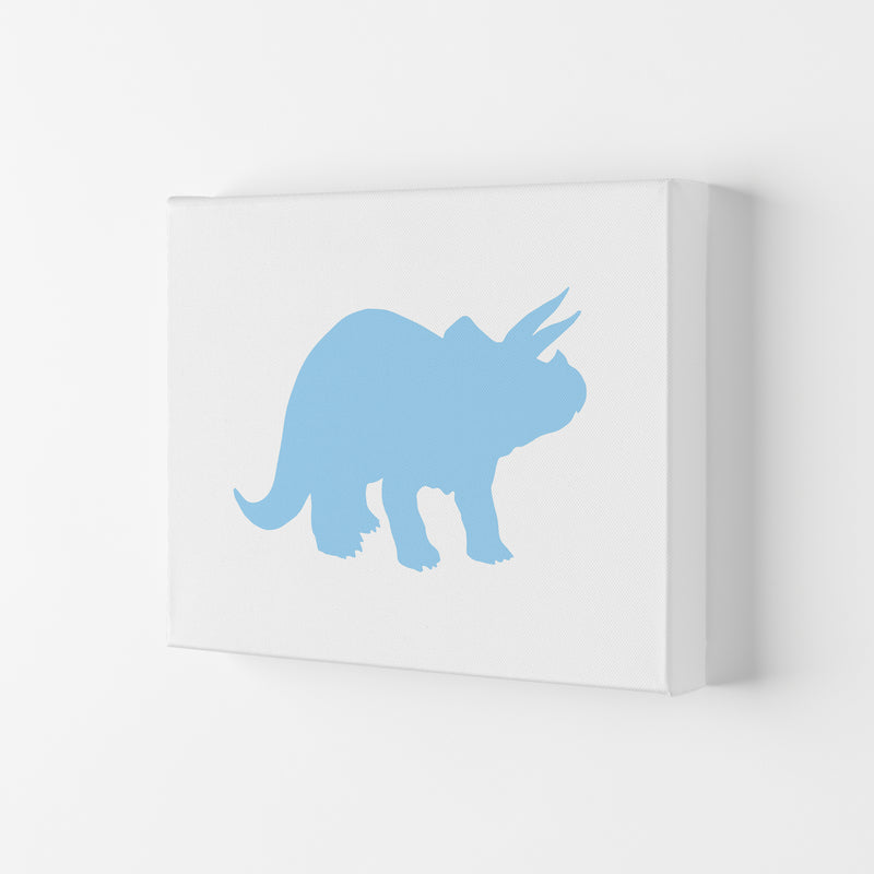Triceratops Light Blue  Art Print by Pixy Paper Canvas