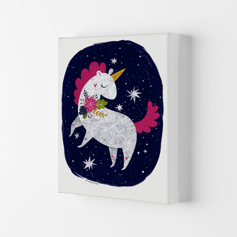 Magical Night Unicorn  Art Print by Pixy Paper Canvas