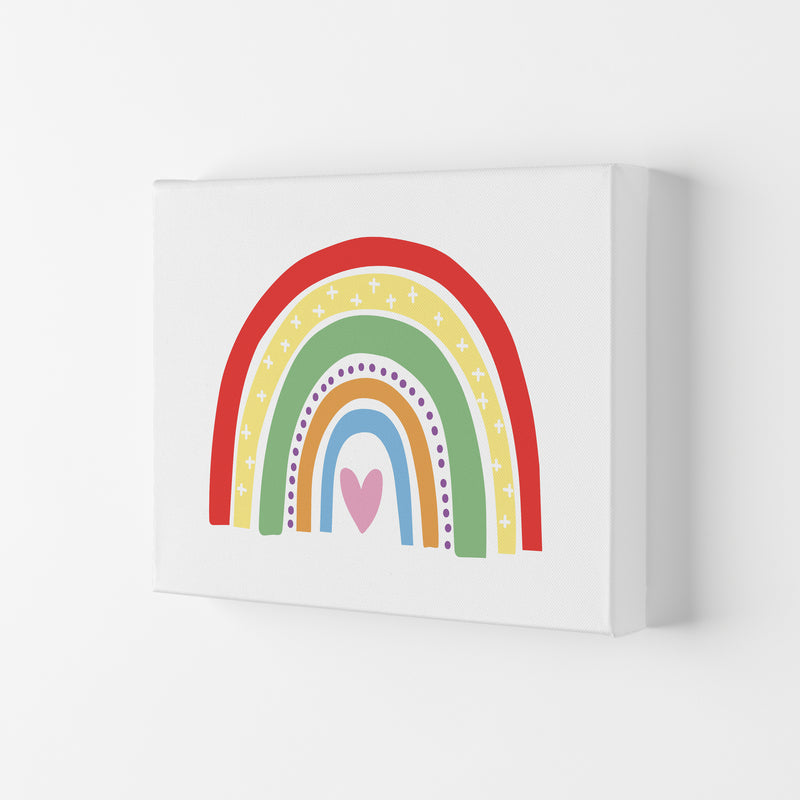 Rainbow With Heart  Art Print by Pixy Paper Canvas