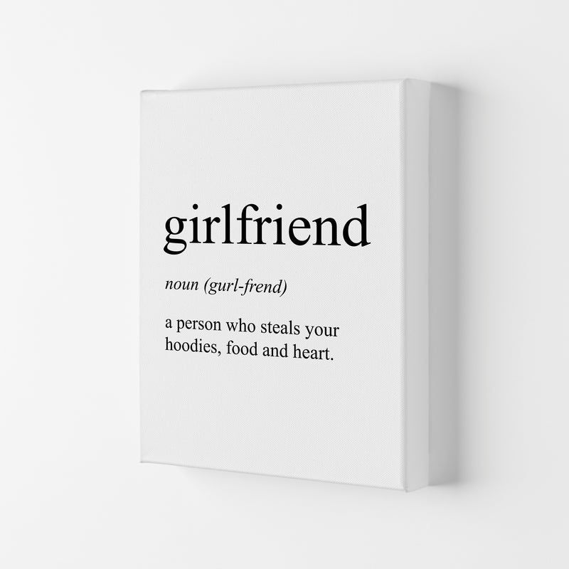 Girlfriend Definition Art Print by Pixy Paper Canvas