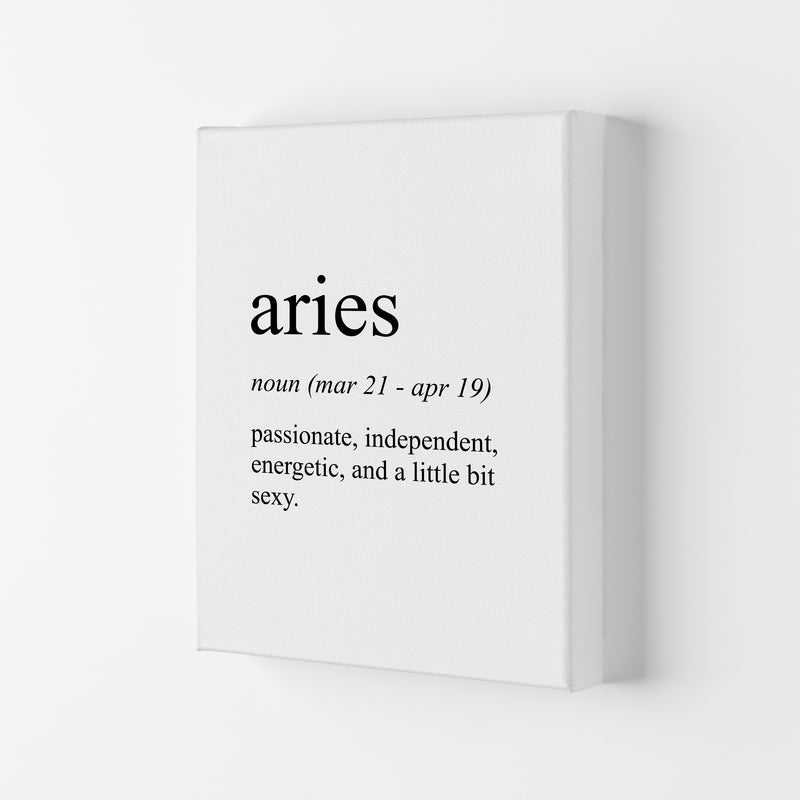 Aries Definition Art Print by Pixy Paper Canvas