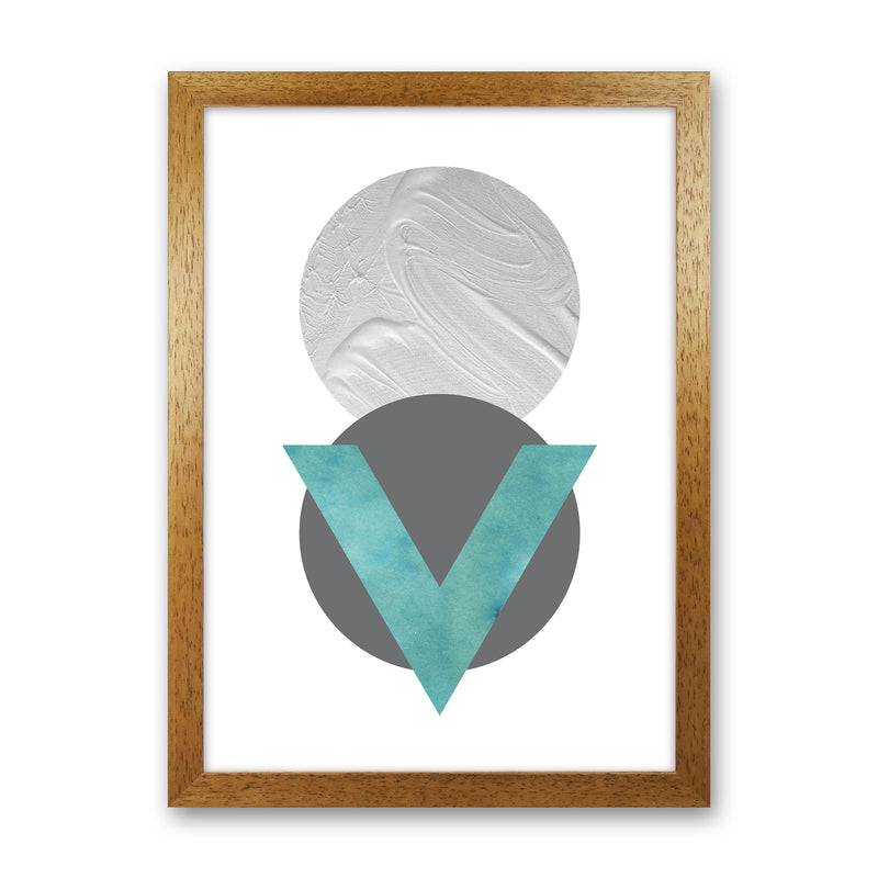Marble Teal And Silver 1 Art Print by Pixy Paper Oak Grain