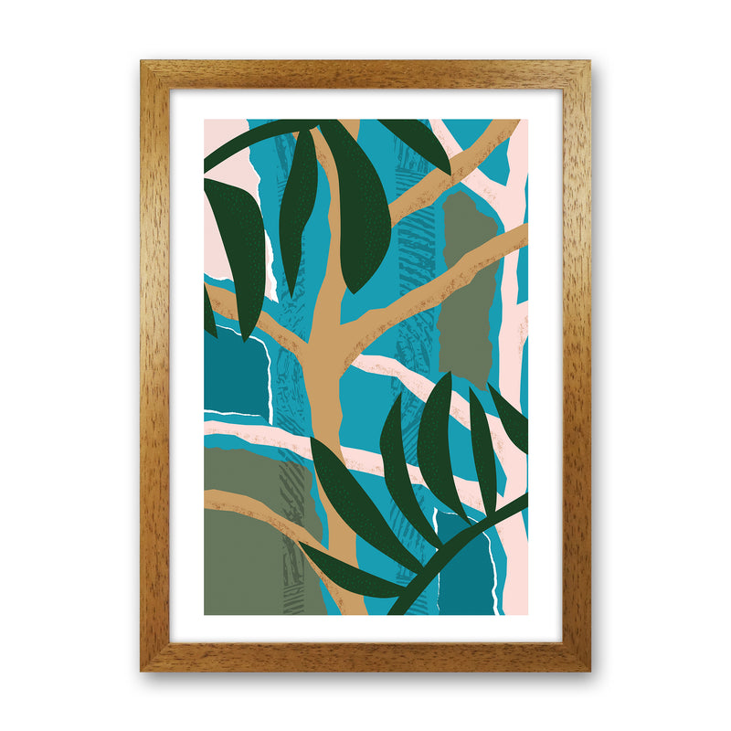 Jungle Tree Abstract  Art Print by Pixy Paper Oak Grain