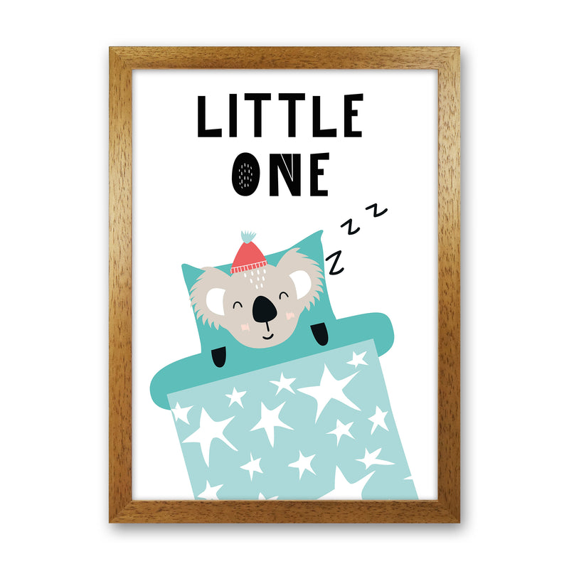Little One Animal Pop  Art Print by Pixy Paper Oak Grain
