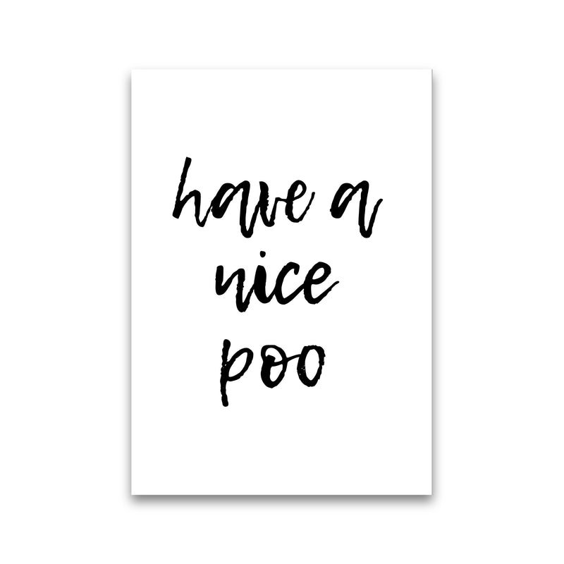 Have A Nice Poo, Bathroom Modern Print, Framed Bathroom Wall Art Print Only