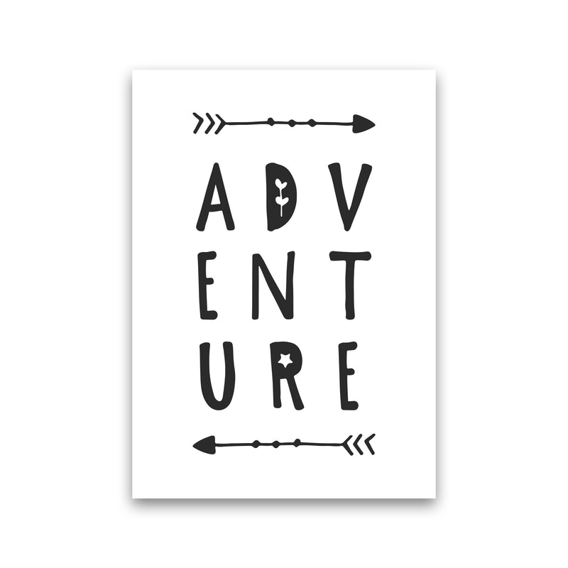 Adventure Black Framed Typography Wall Art Print Print Only