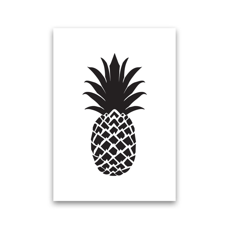 Black Pineapple 2 Modern Print, Framed Kitchen Wall Art Print Only