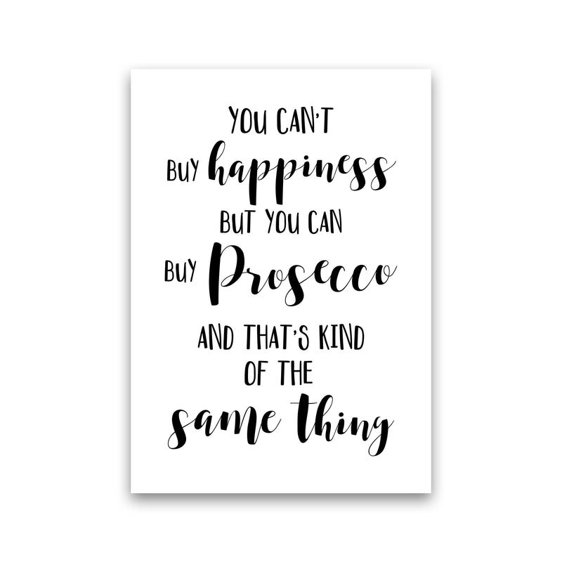 Happiness Is Prosecco Modern Print, Framed Kitchen Wall Art Print Only