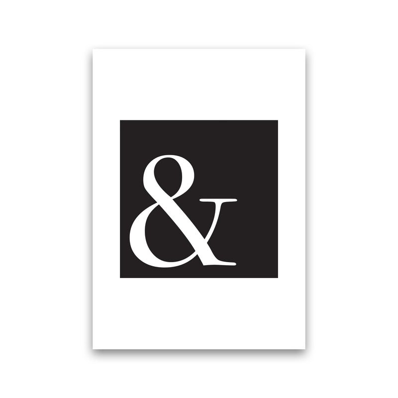 Ampersand Black Framed Typography Wall Art Print Print Only