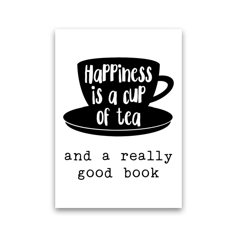 Happiness Is A Cup Of Tea Modern Print, Framed Kitchen Wall Art Print Only
