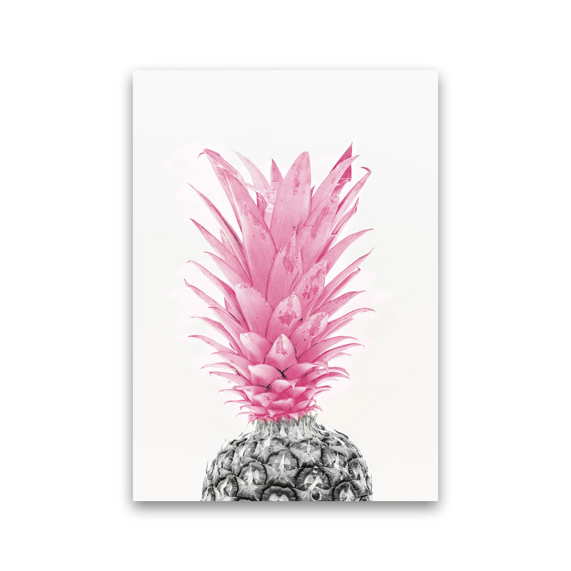 Black And Pink Pineapple Modern Print, Framed Kitchen Wall Art Print Only