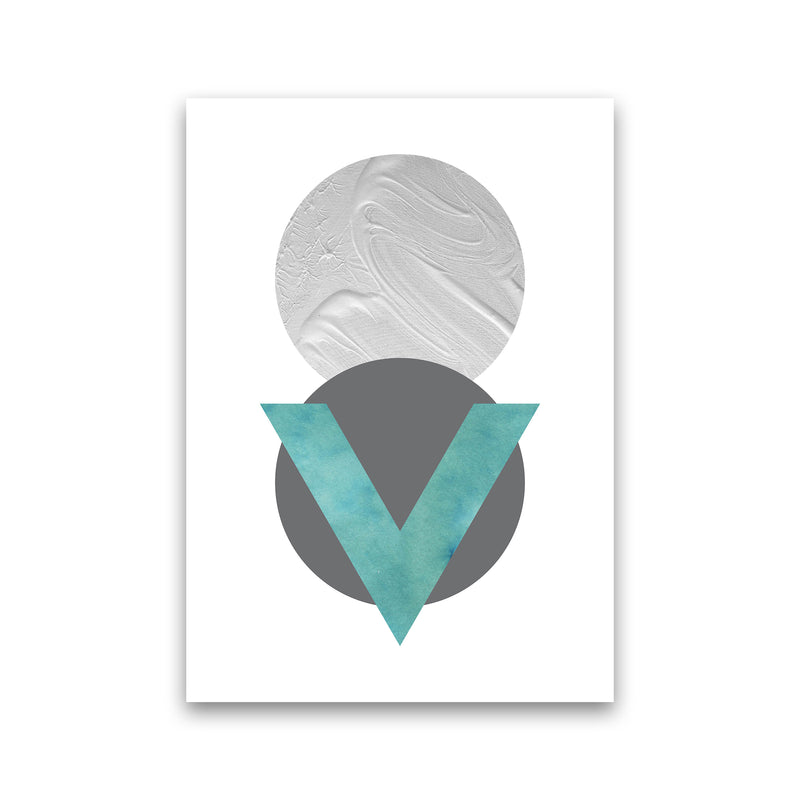 Marble Teal And Silver 1 Art Print by Pixy Paper Print Only