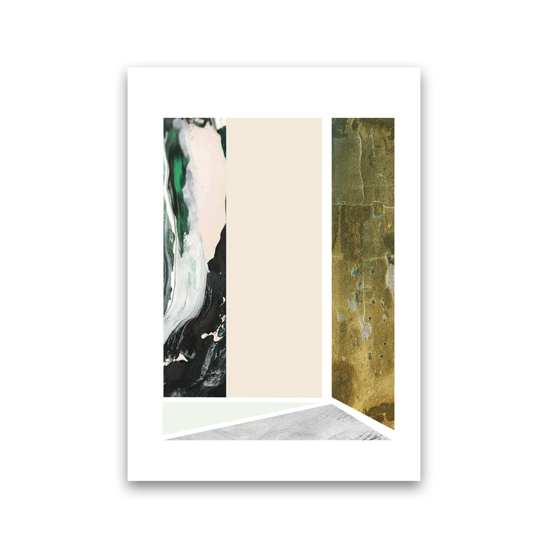 Green Marble Rectangle Abstract  Art Print by Pixy Paper Print Only