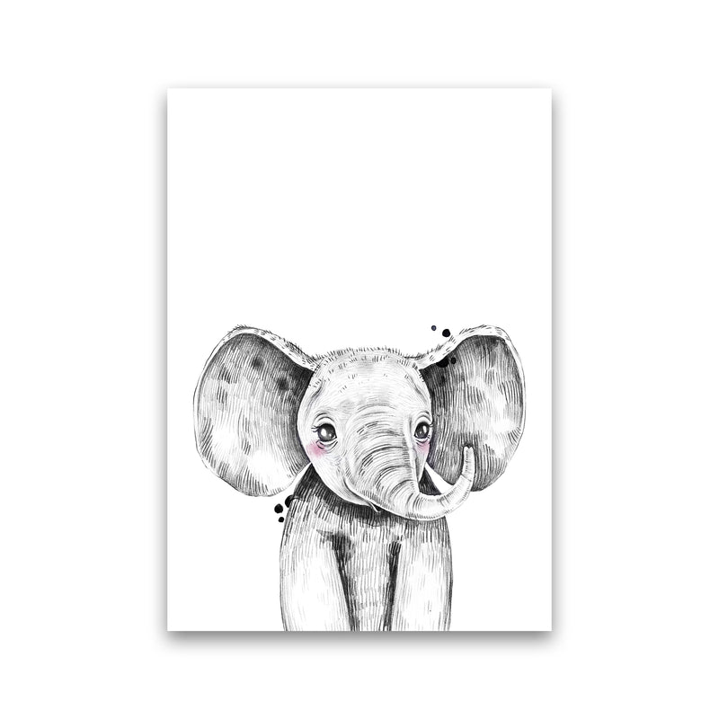 Safari Babies Elephant  Art Print by Pixy Paper Print Only