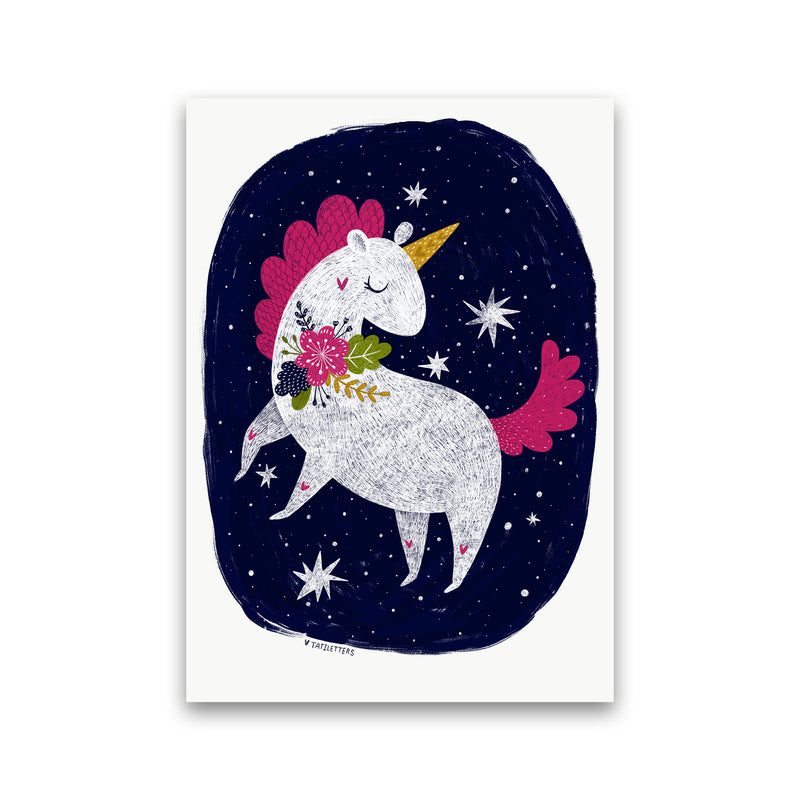 Magical Night Unicorn  Art Print by Pixy Paper Print Only