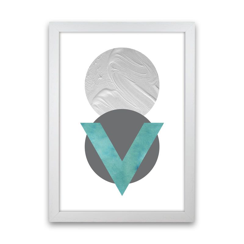 Marble Teal And Silver 1 Art Print by Pixy Paper White Grain