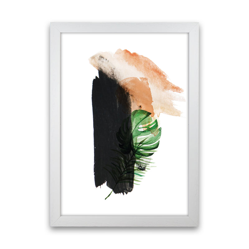 Exotic Abstract Strokes  Art Print by Pixy Paper White Grain