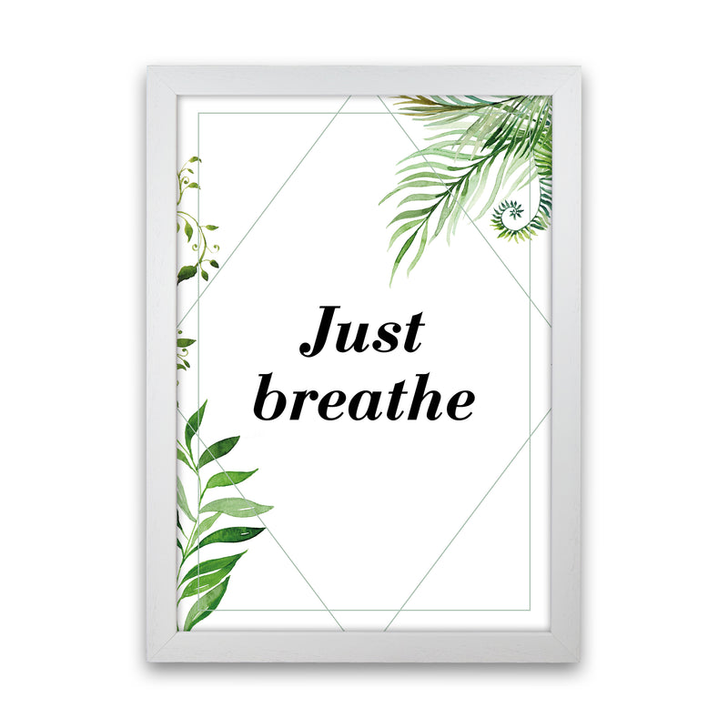 Just Breathe Exotic  Art Print by Pixy Paper White Grain