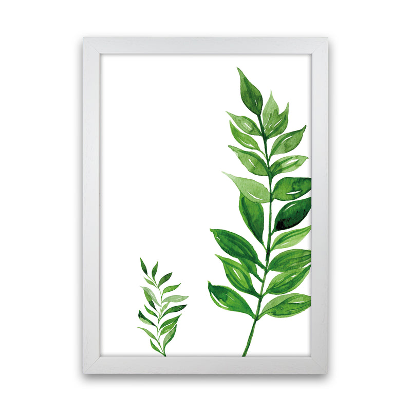 Side Leaf Exotic  Art Print by Pixy Paper White Grain