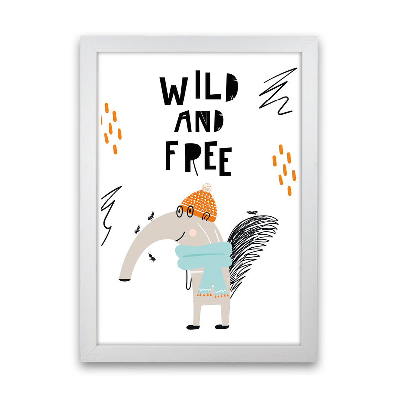 Wild And Free Animal Pop  Art Print by Pixy Paper White Grain