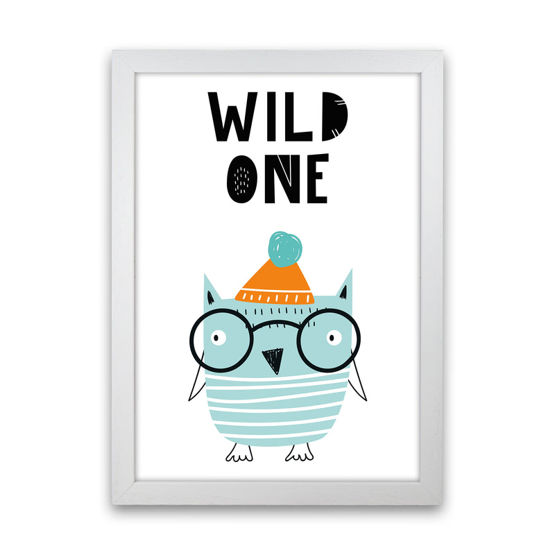 Wild One Owl Animal Pop  Art Print by Pixy Paper White Grain