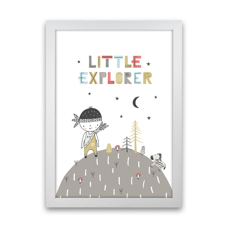 Little Explorer Hilltop  Art Print by Pixy Paper White Grain