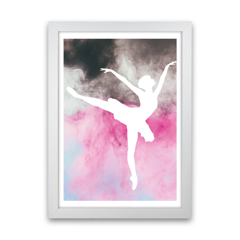 Ballerina Watercolour  Art Print by Pixy Paper White Grain