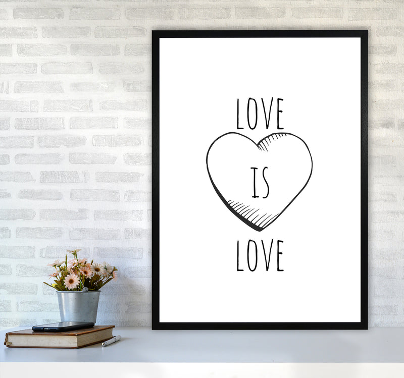 Love is love Quote Art Print by Proper Job Studio A1 White Frame
