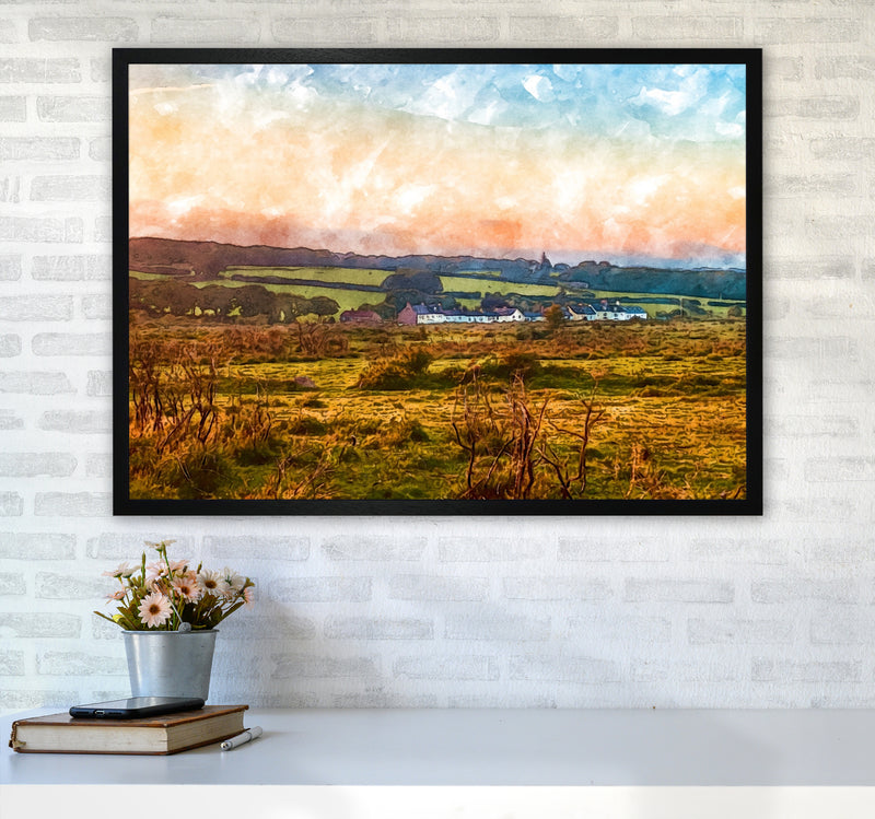 Looking over Dartmoor A1 White Frame