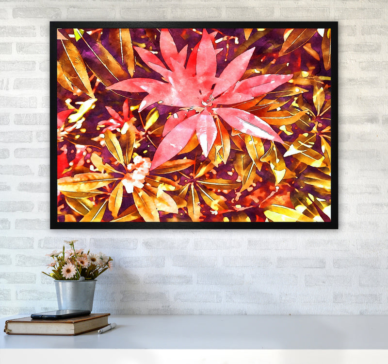 Autumnal flowers A1 White Frame