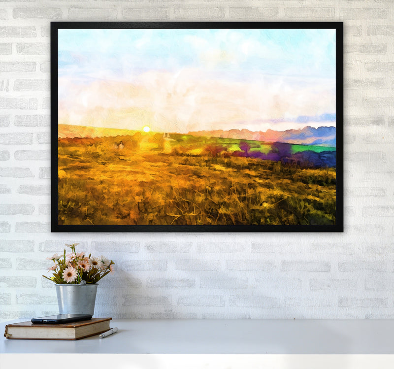 Dartmoor Sunset Art Print by Proper Job Studio A1 White Frame