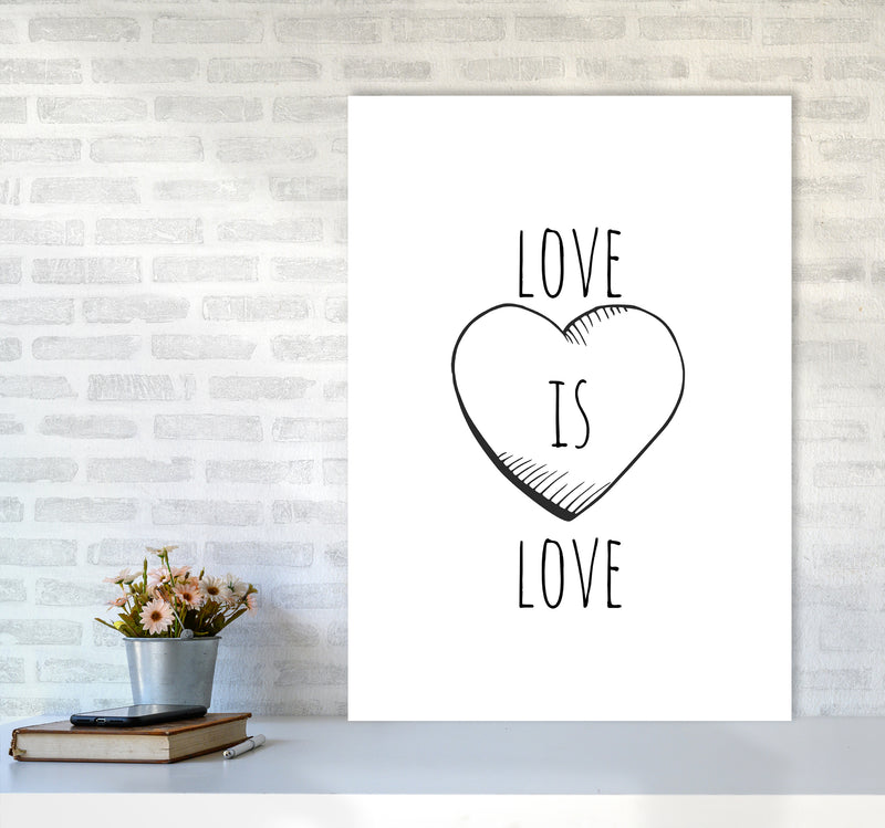 Love is love Quote Art Print by Proper Job Studio A1 Black Frame