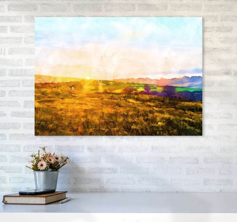 Dartmoor Sunset Art Print by Proper Job Studio A1 Black Frame