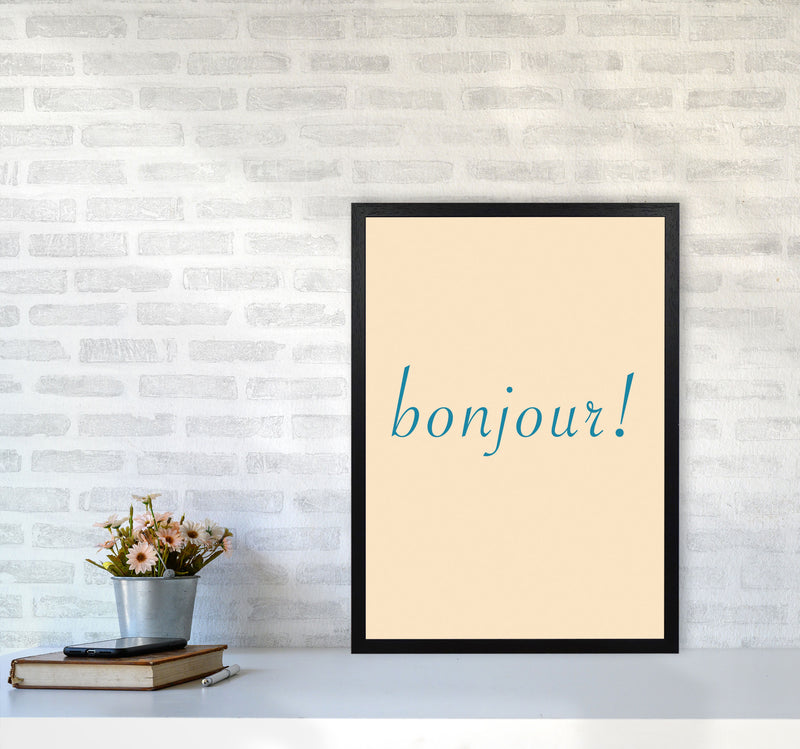 Bonjour Art Print by Proper Job Studio A2 White Frame