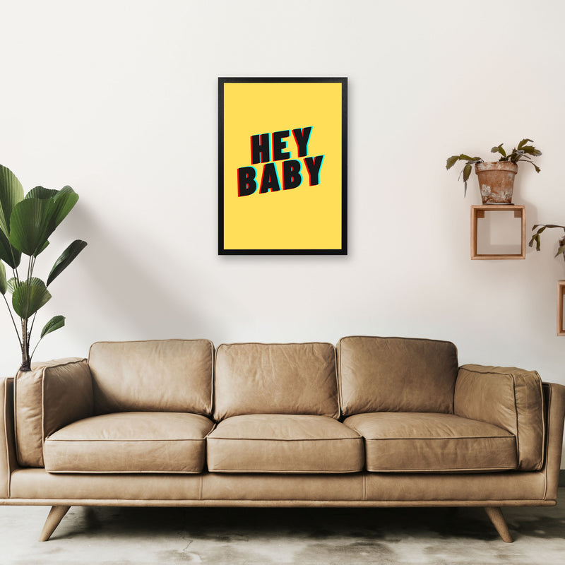 Hey Baby Art Print by Proper Job Studio A2 White Frame