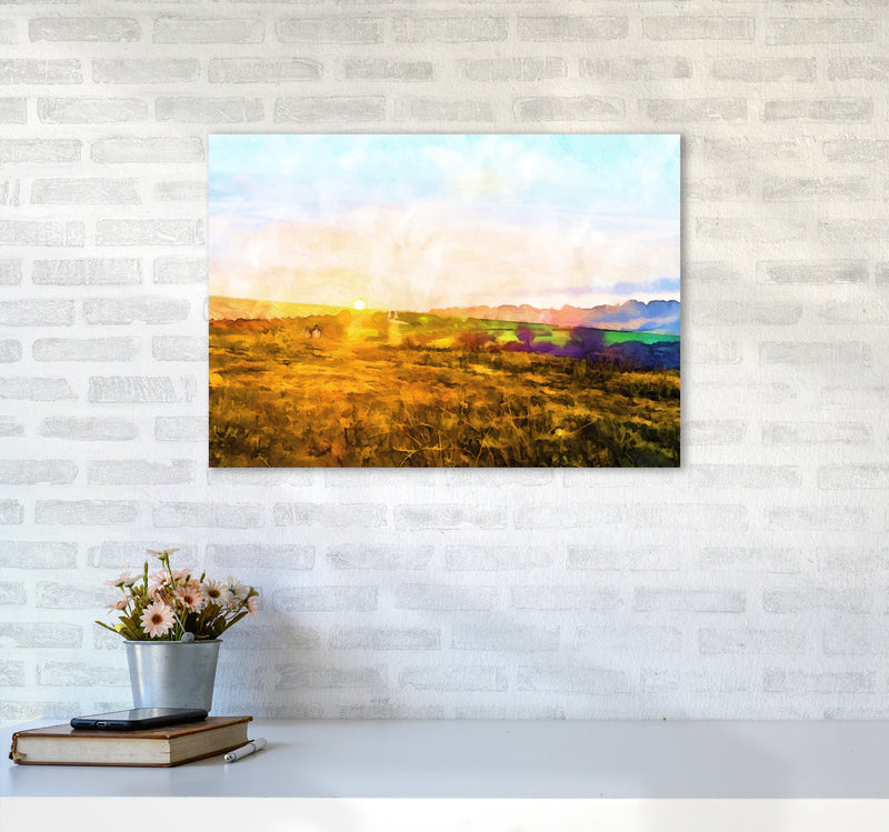 Dartmoor Sunset Art Print by Proper Job Studio A2 Black Frame