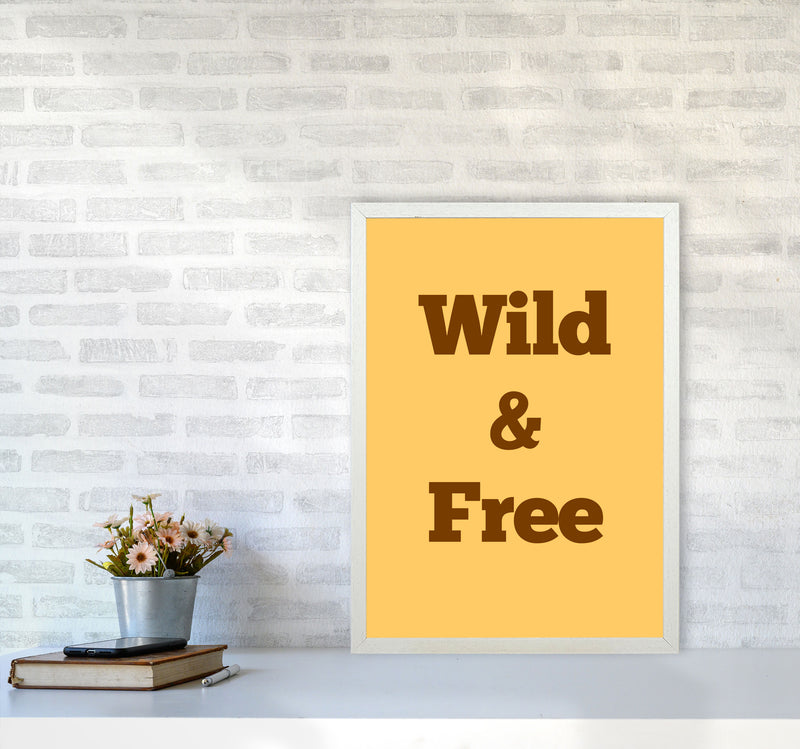 Wild & Free Art Print by Proper Job Studio A2 Oak Frame