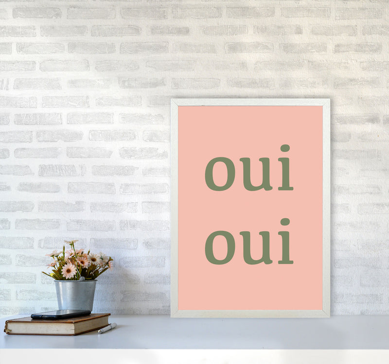 OUI OUI Art Print by Proper Job Studio A2 Oak Frame