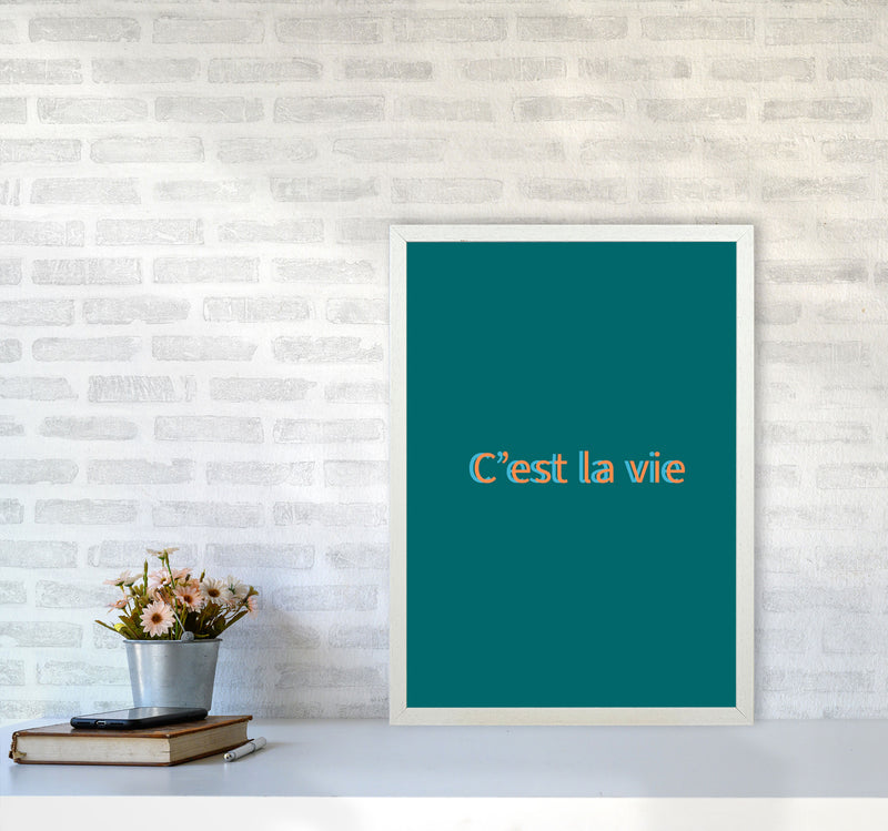 Cest la vie Art Print by Proper Job Studio A2 Oak Frame