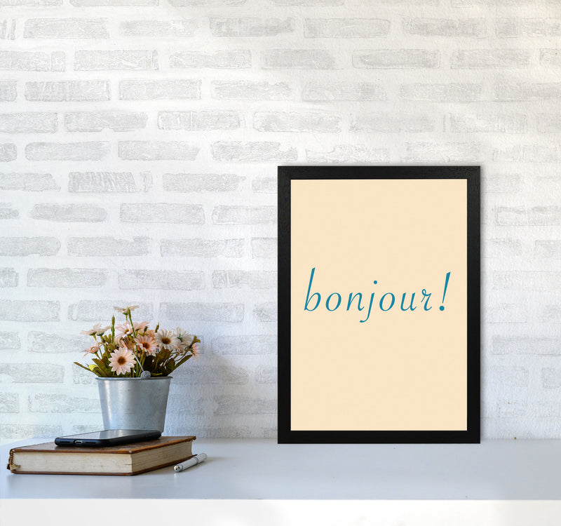 Bonjour Art Print by Proper Job Studio A3 White Frame