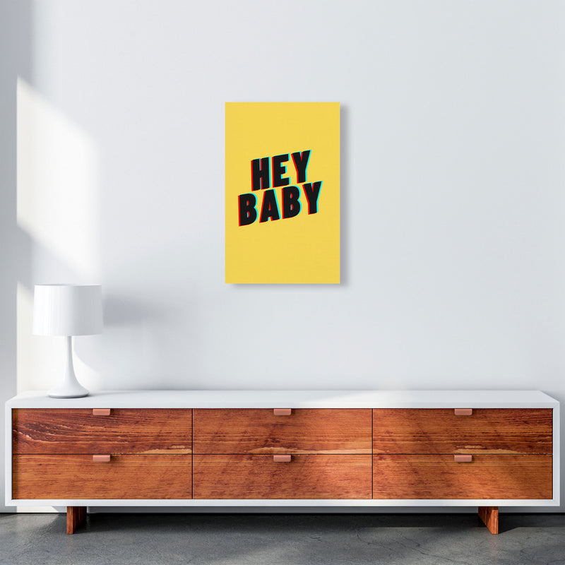 Hey Baby Art Print by Proper Job Studio A3 Canvas