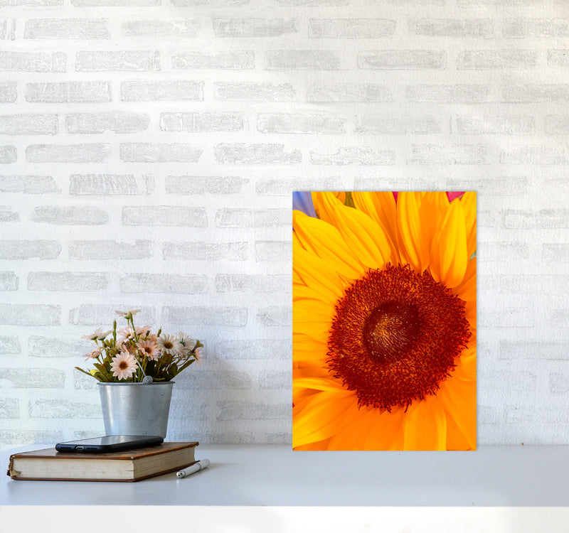 Sunflower Art Print by Proper Job Studio A3 Black Frame