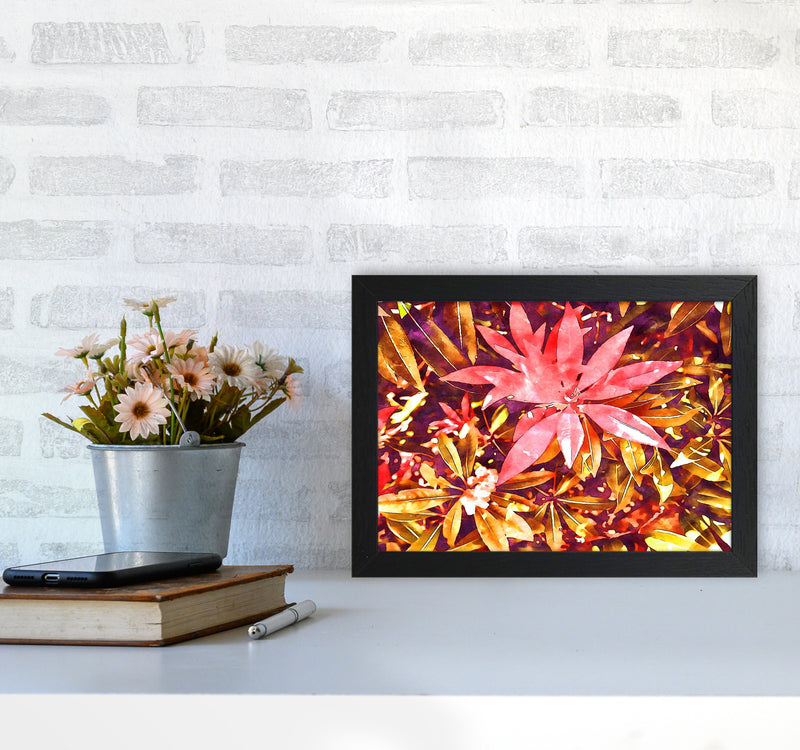 Autumnal flowers A4 White Frame