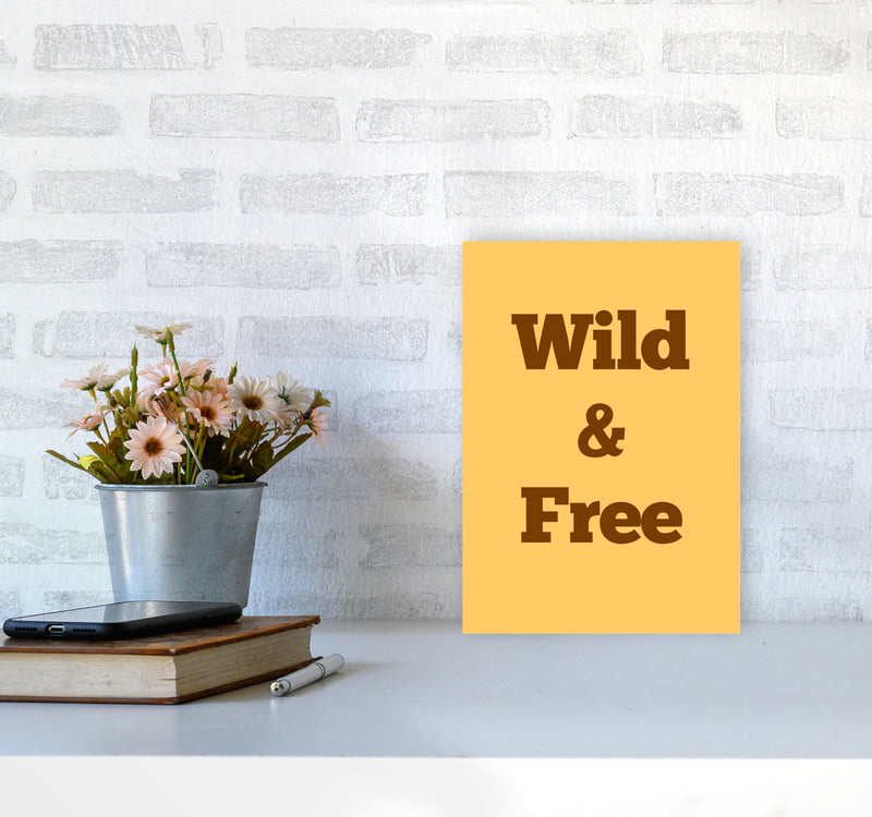 Wild & Free Art Print by Proper Job Studio A4 Black Frame