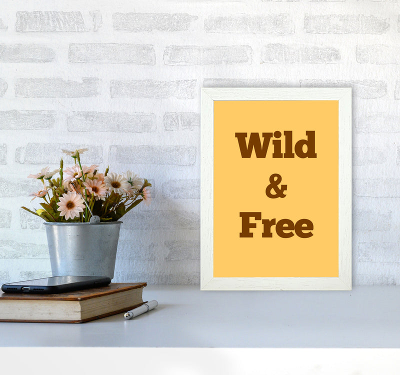 Wild & Free Art Print by Proper Job Studio A4 Oak Frame