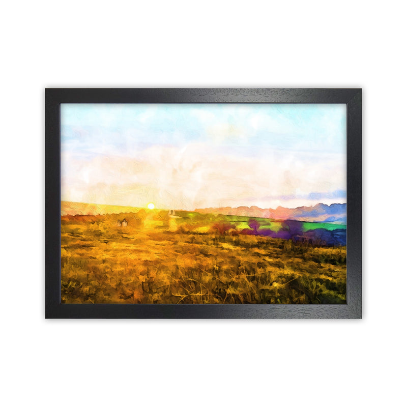 Dartmoor Sunset Art Print by Proper Job Studio Black Grain